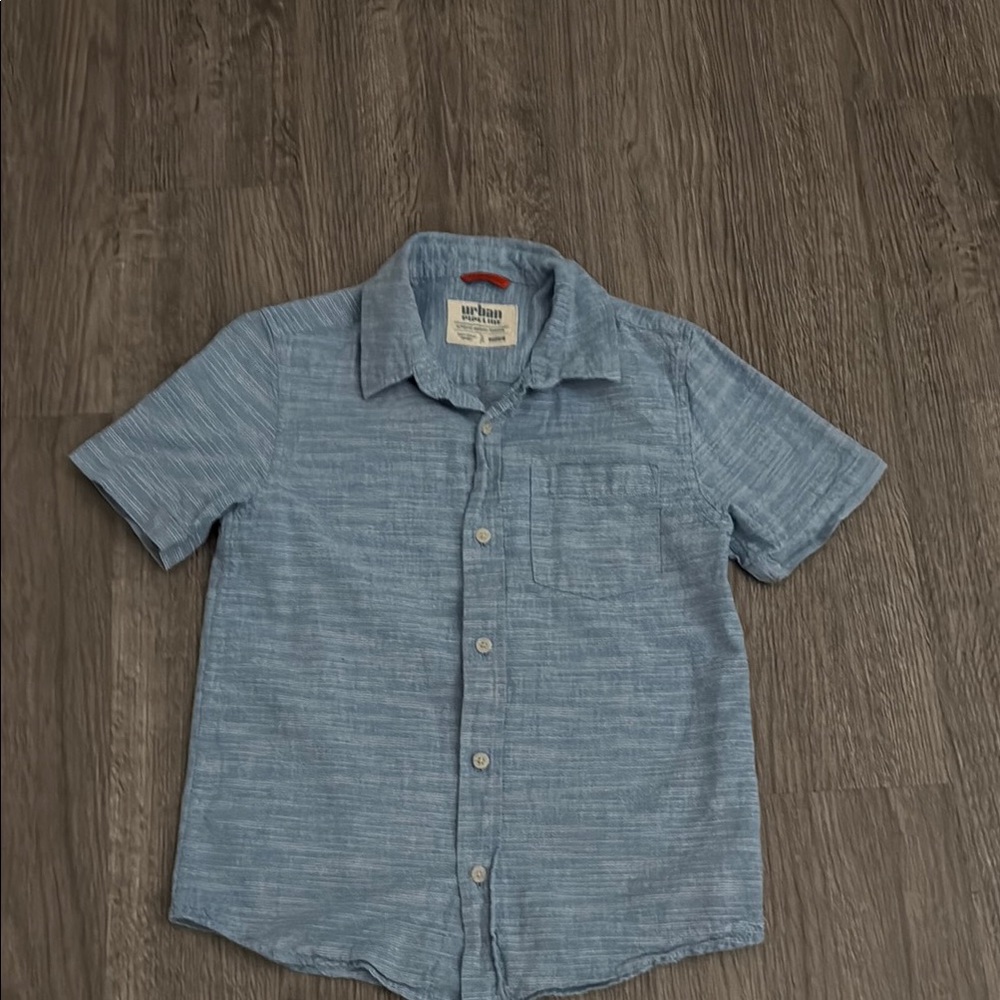 Urban Pipeline Blue Button Down Shirt Lightweight Casual